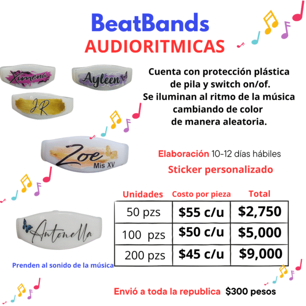 Precios Pulseras led Audioritmicas - Imagen 3