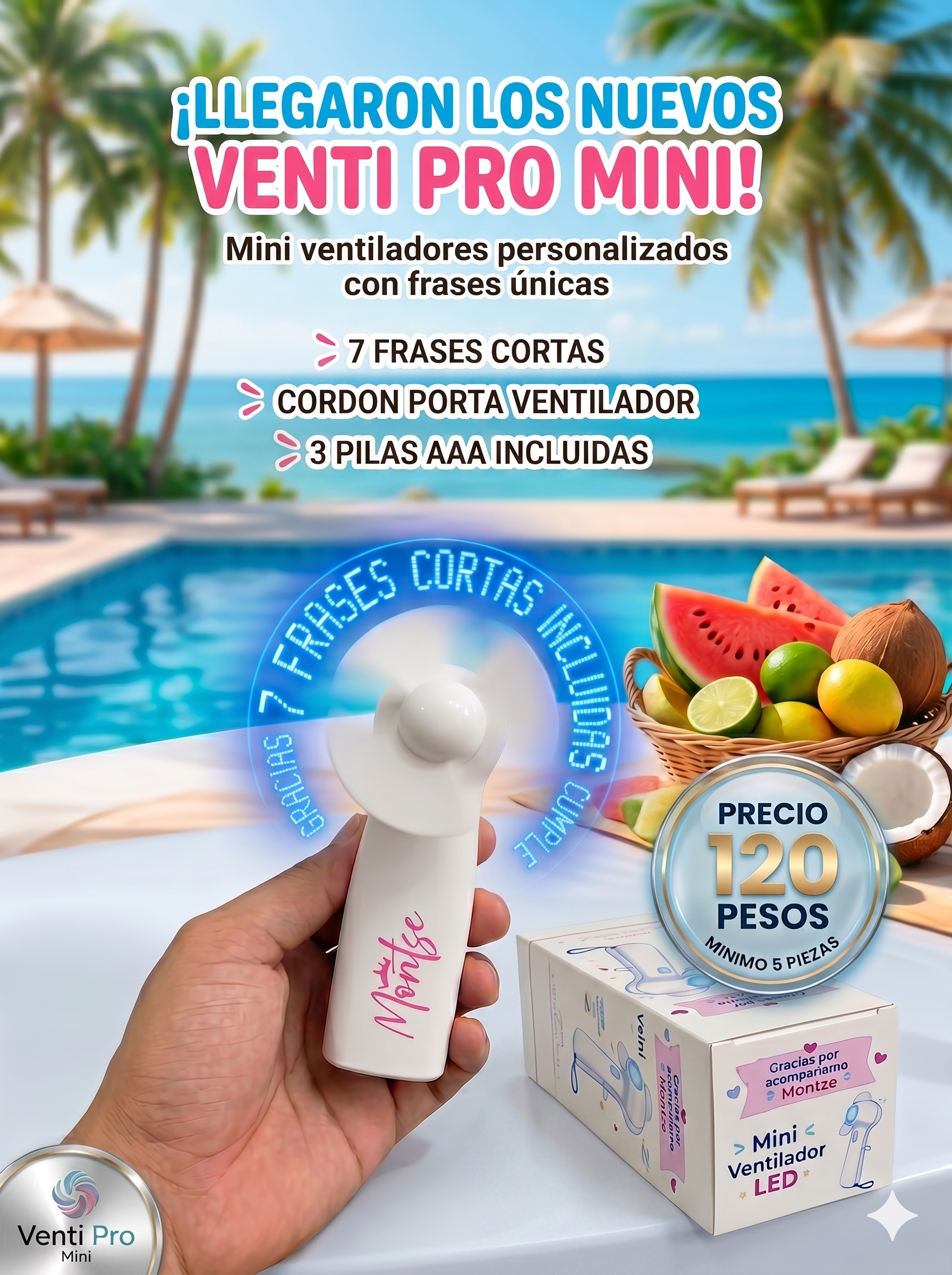 Mini ventilador led
